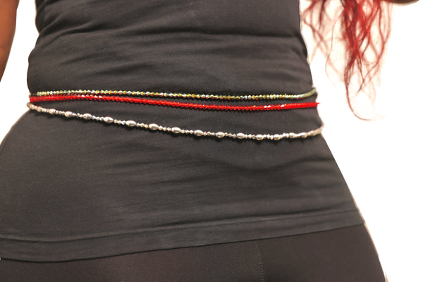 African Waist Beads Elastic | Waist jewelry