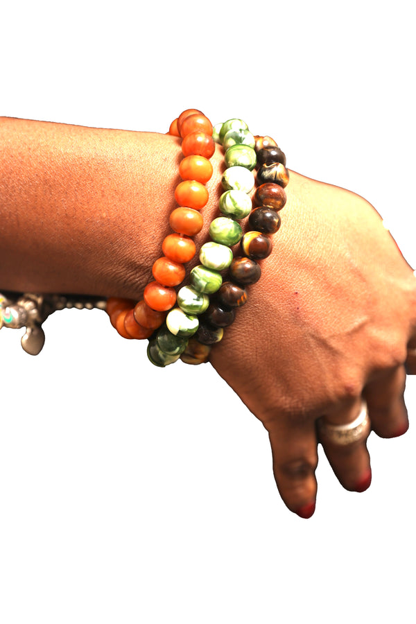 African healing bracelet | Crystal Beads |Gem stone bracelets  | African Healing Jasper Bracelet: Green, Brown, and Orange Jasper Gemstones