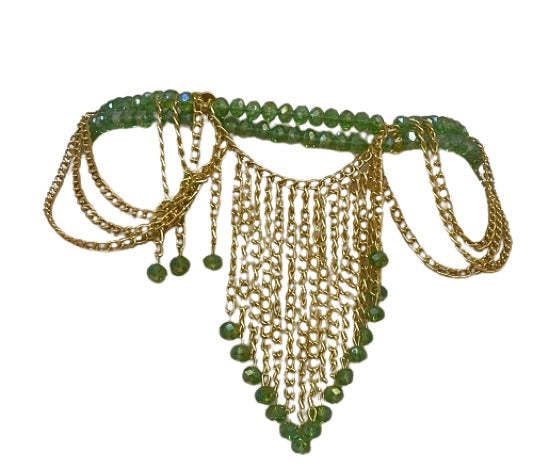 Royal African waist beads with chains/ belly chains/ waist jewelry