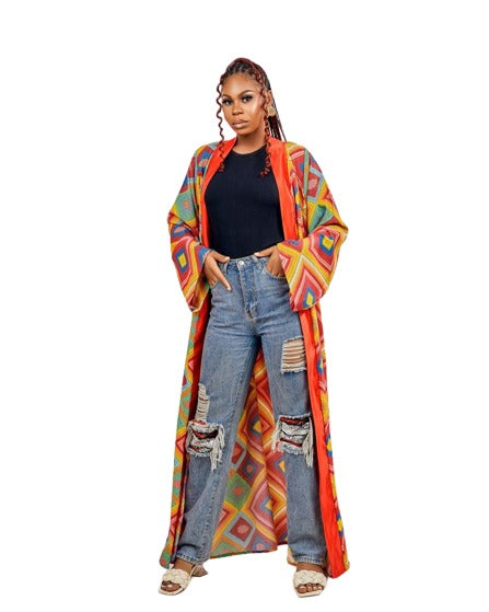 African Kimono Jacket/ African Vintage Jacket