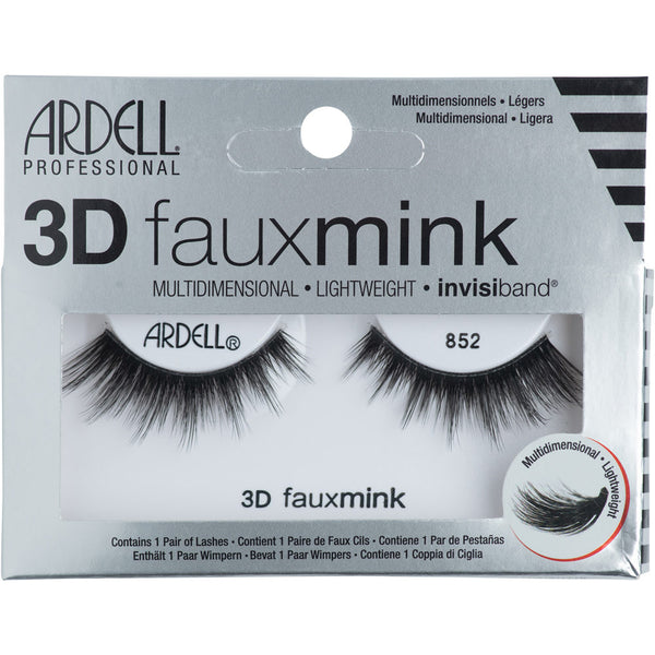 Ardell Professional 3D Fauxmink Eye Lashes lightweight invisiband 852