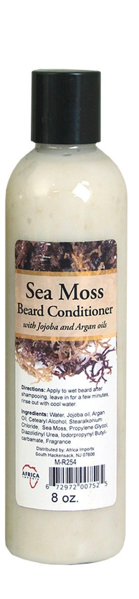 Sea Moss Beard Conditioner 8OZ | Nourishing Plant Based Beard Conditioner for Hair Growth and Strength | Hydrating Organic Beard Conditioner with Argan and Jojoba Oil