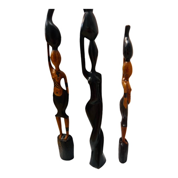 African Wooden Sculptures of Women | African Art Statue of Women | Traditional Tribal Wood Female Statue