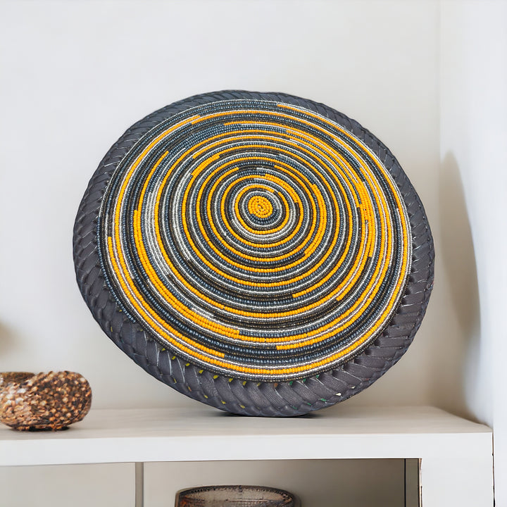 Authentic African Table Mat Yellow