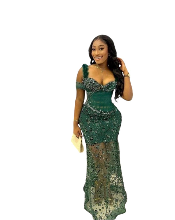 African Wedding Dress Custom Order| Aso Ebi Gown| African Evening Dress for Special Occasions | African Wedding Party Plus Size Dress