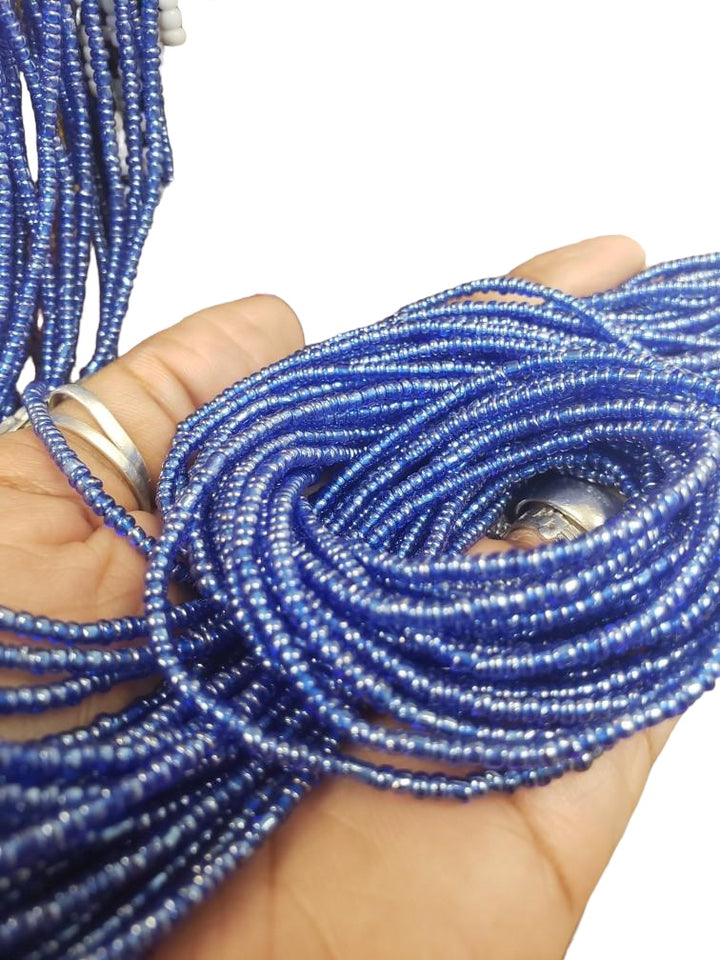 African Waist Beads Shiny Blue