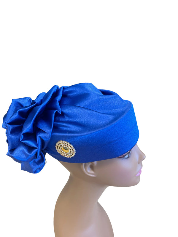 African pre-tied head wrap HatLike | African Head Tie For Special Occasions | African Ladies Church Hats