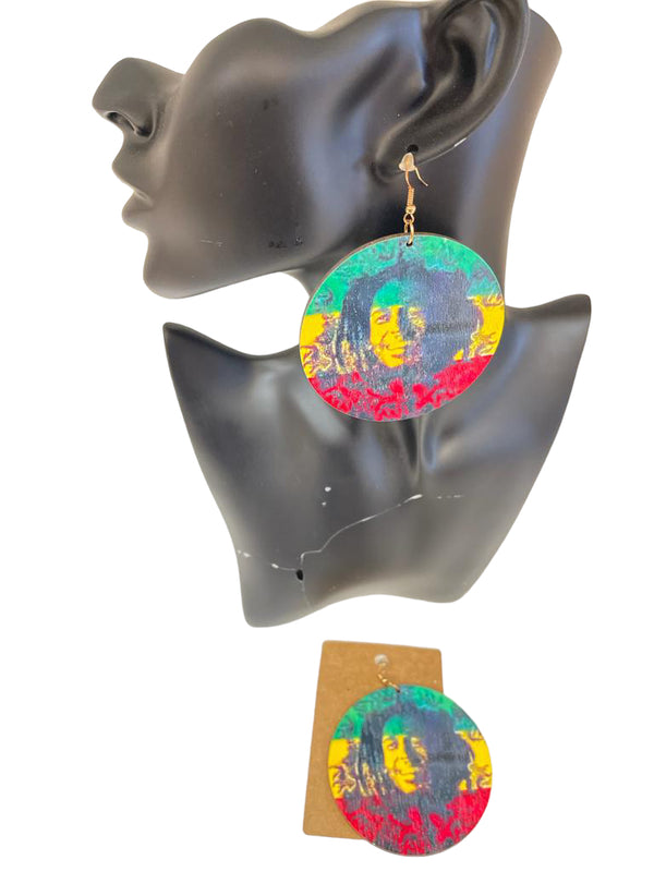 African Earring|Ghana Earring|Boho Earring|Hoop Bob Marley Earring